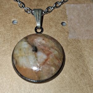 N014 Handmade Nebraska River Rock Necklace